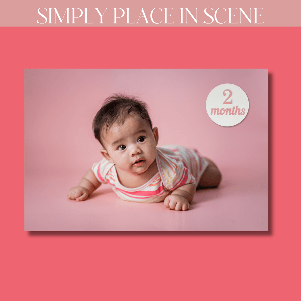 Acrylic Baby Milestone Discs - Pastel Pink - LazorInk