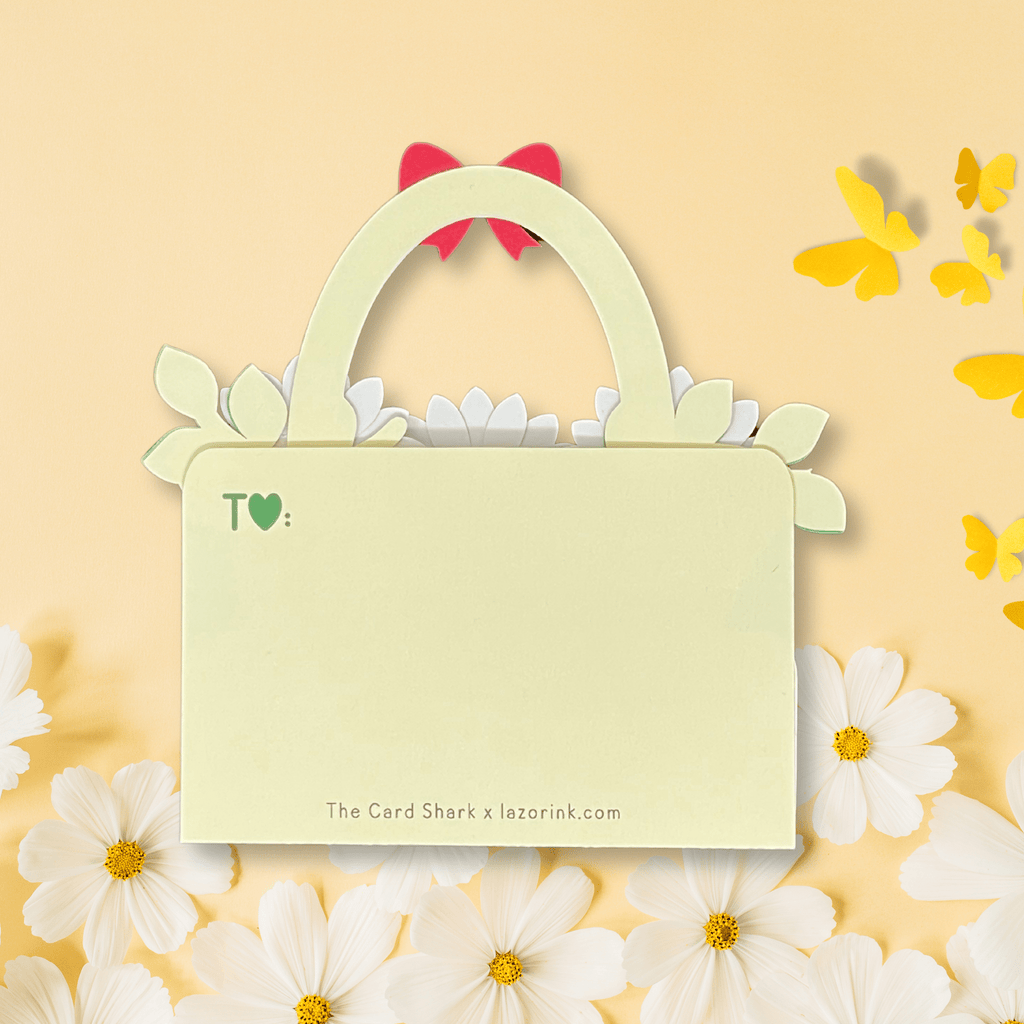 Gift Card Wrap ~ Flower Basket - LazorInk