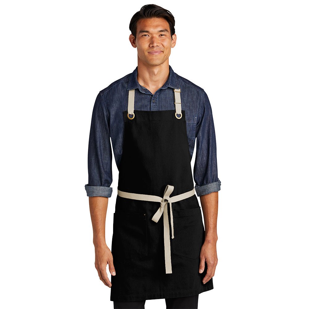 Port Authority® Canvas Full-Length Two-Pocket Apron - LazorInk